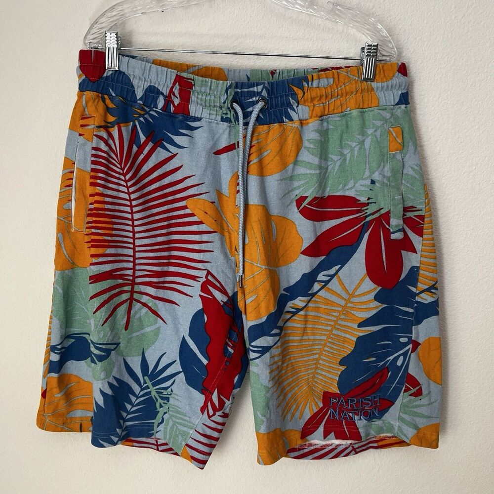 Parish Nation Men’s Y2K Sweat Shorts 2XL . 100% Cotton Novelty Print